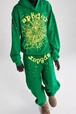 Sp5der Star Og Web V2 Green Hoodie 1
