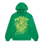 Sp5der Star Og Web V2 Green Hoodie