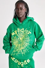 Sp5der Star Og Web V2 Green Hoodie 2