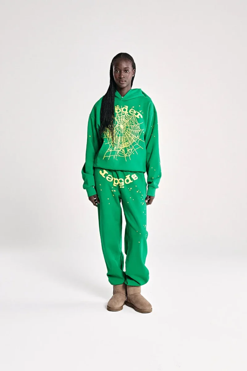 Sp5der Star Og Web V2 Green Hoodie 3