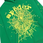 Sp5der Star Og Web V2 Green Hoodie 7