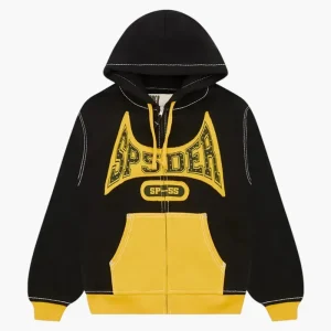 Sp5der T and F Zip Black Hoodie