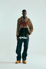 Sp5der T F Zip Brown Hoodie 4