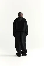 Sp5der Teddy Fleece Zip Up Black Jacket 11