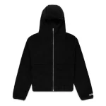 Sp5der Teddy Fleece Zip Up Black Jacket