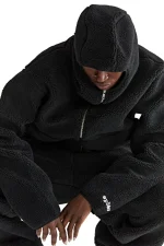 Sp5der Teddy Fleece Zip Up Black Jacket 5