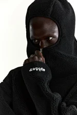 Sp5der Teddy Fleece Zip Up Black Jacket 6