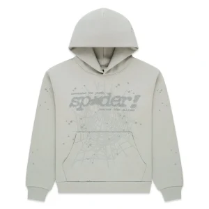 Sp5der Tonal Punk V2 Sport Grey Hoodie