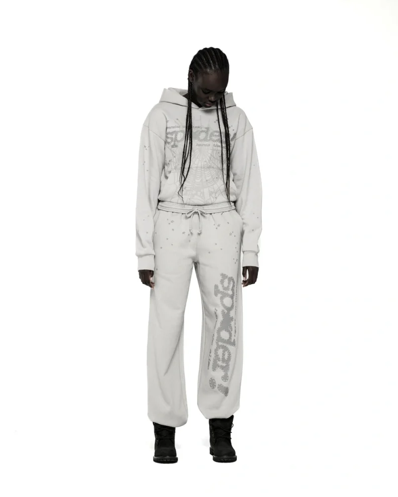 Sp5der Tonal Punk V2 Sport Grey Hoodie 5