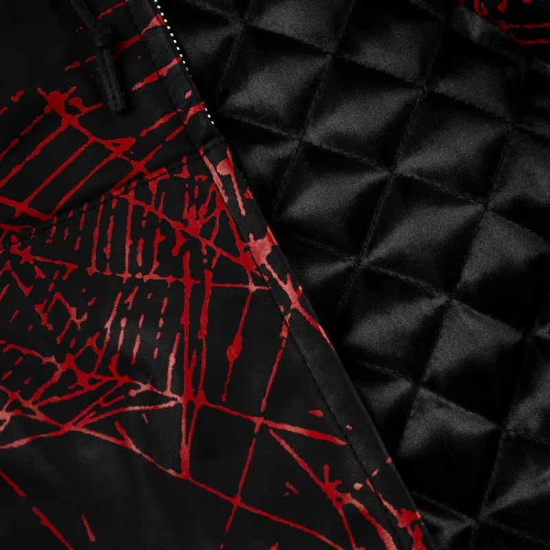 Sp5der V2 Web Leather Black Jacket 8
