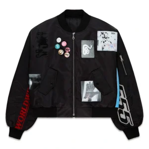Sp5der Vet Bomber Black Jacket