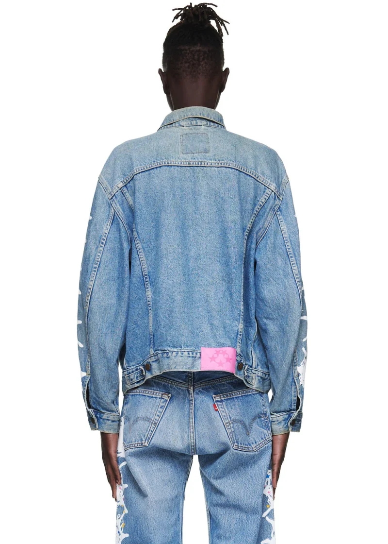 Sp5der Vintage Web Denim Trucker Jacket 3