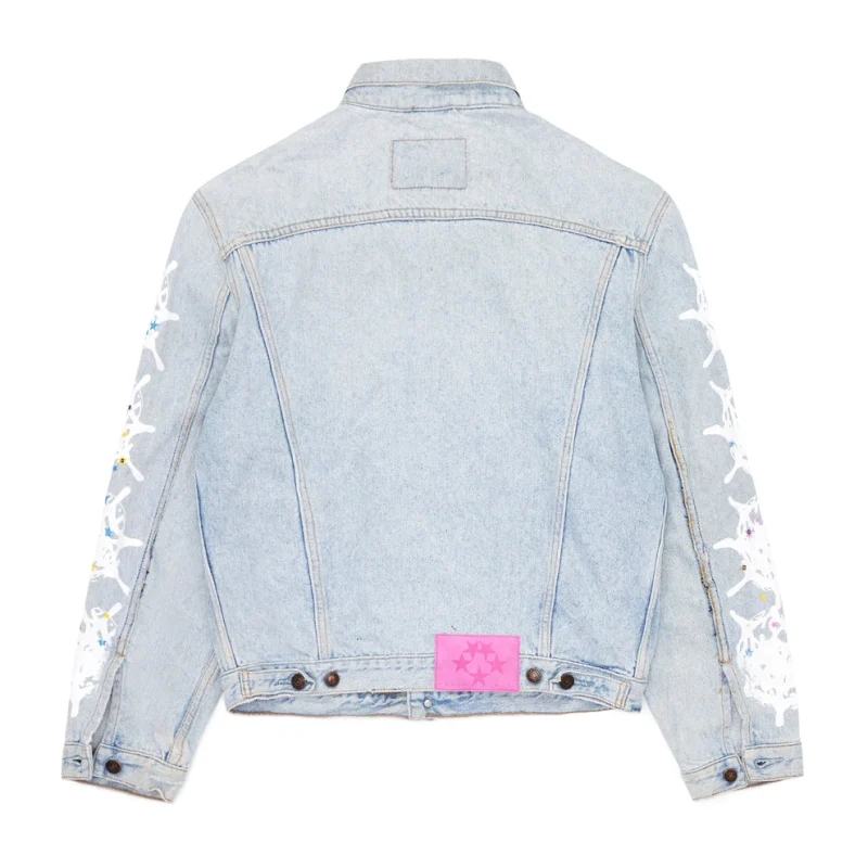 Sp5der Vintage Web Denim Trucker Jacket 4