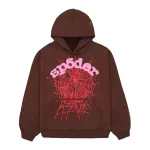 sp5der web hoodie brown