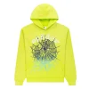 sp5der web hoodie fluorescent green