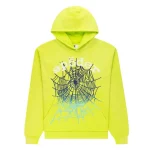 sp5der web hoodie fluorescent green