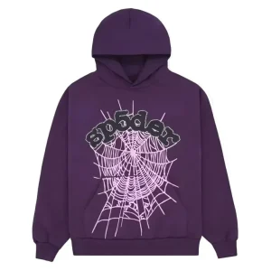 sp5der web hoodie purple