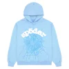 sp5der web hoodie sky blue