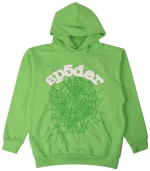 sp5der web hoodie slime green