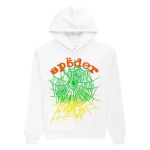 sp5der web hoodie white