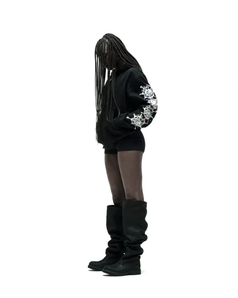 Sp5der Webstone Denim Black Jacket 2