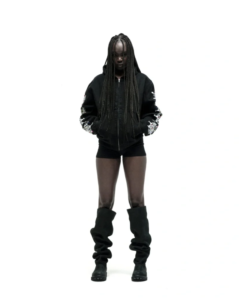 Sp5der Webstone Denim Black Jacket 7