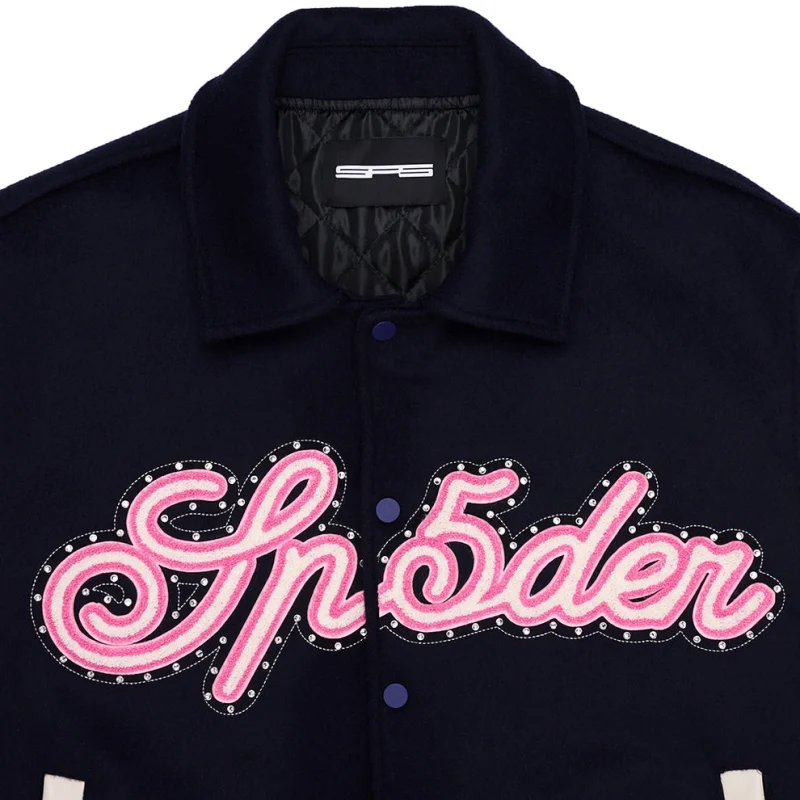 Sp5der Wool Varsity Jacket 1
