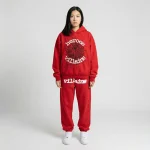 Sp5der x Heroes and Villains Red Hoodie 1