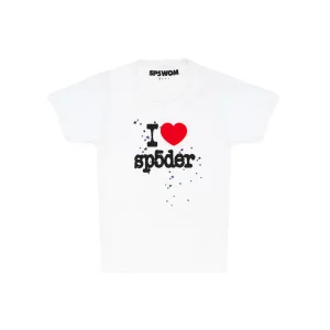 Sp5ser I Heart Sp5der Classic White Baby Tee