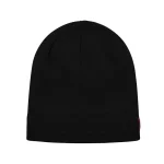 Spider Black Fuzzy Logo Mohair Beanie 2
