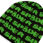 Spider Black Green Fuzzy Logo Skully Beanie 1