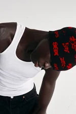 Spider Black Red Sex Skully Beanie 1