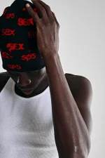 Spider Black Red Sex Skully Beanie 4