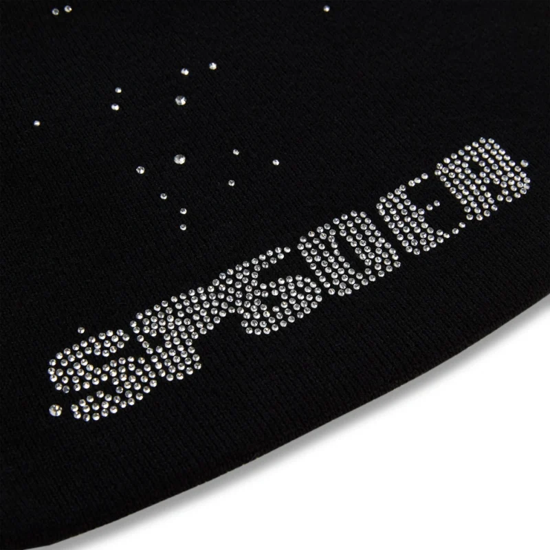 Spider Black Rhinestone Silk Skully 5