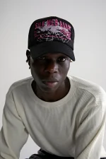 Spider Black Silk Web Bank Trucker Hat 4