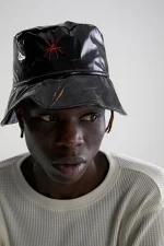 Spider Black Simple Bucket Hat 2