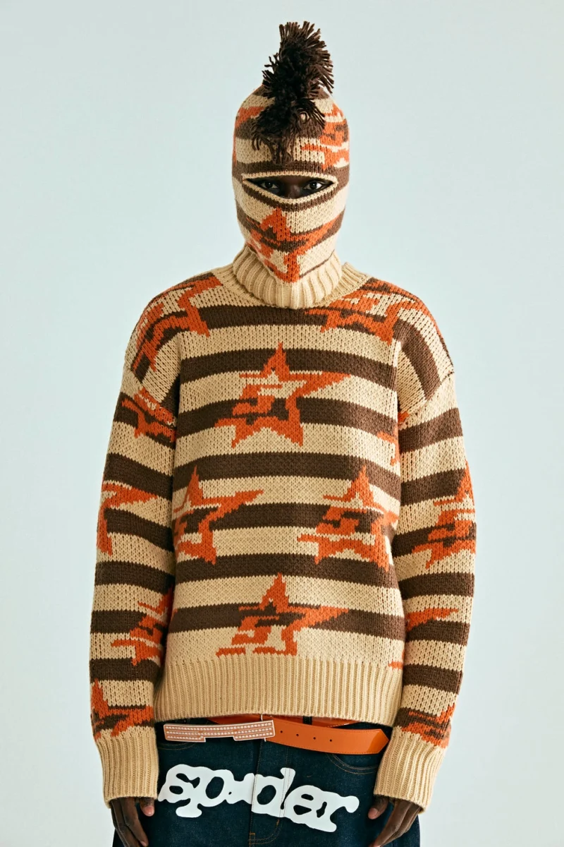 Spider Brown 5star Mohawk Balaclava Mask 3