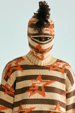 Spider Brown 5star Mohawk Balaclava Mask 6