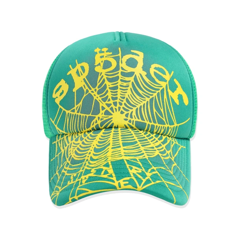 Spider Green Og Web V2 Trucker Hat 4