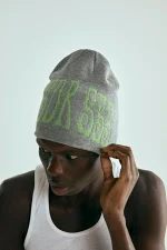 Spider Grey 555 Skully Beanie 1