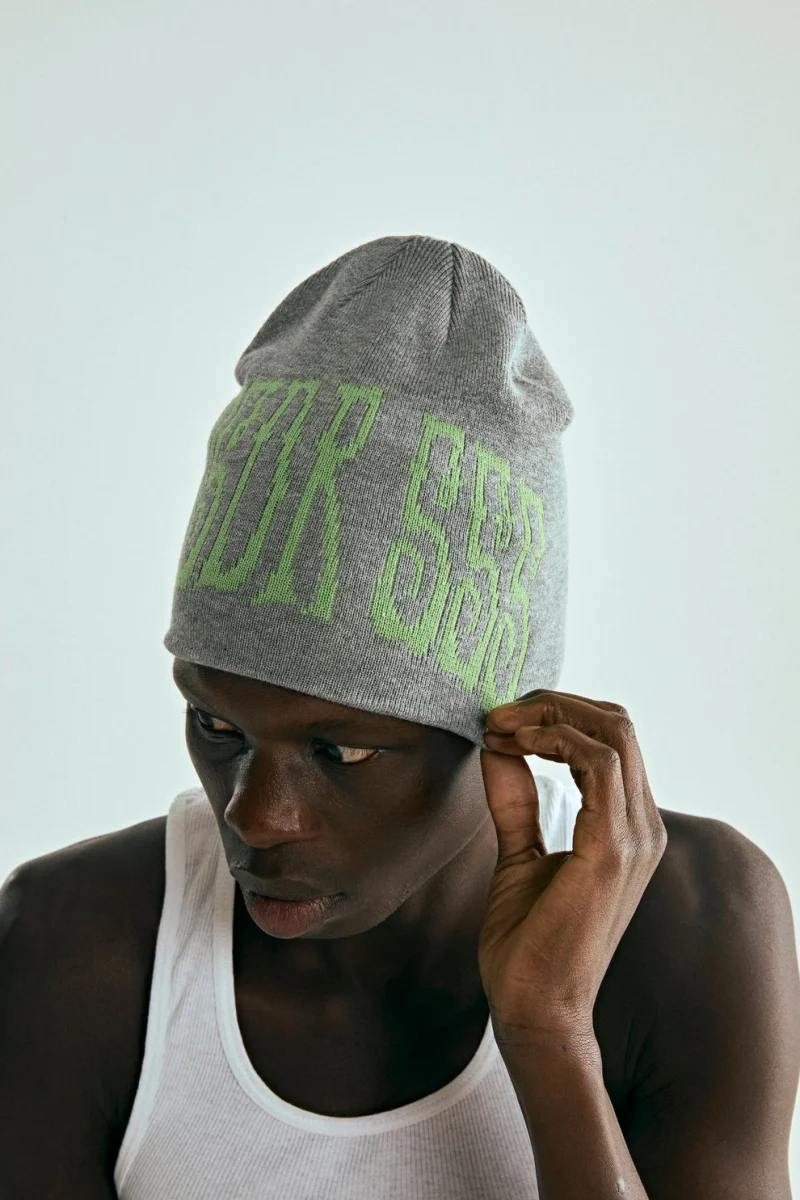 Spider Grey 555 Skully Beanie 1