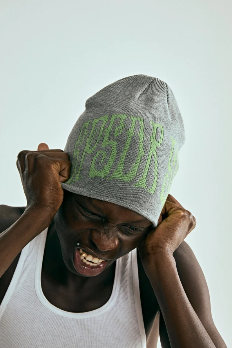 Spider Grey 555 Skully Beanie 2