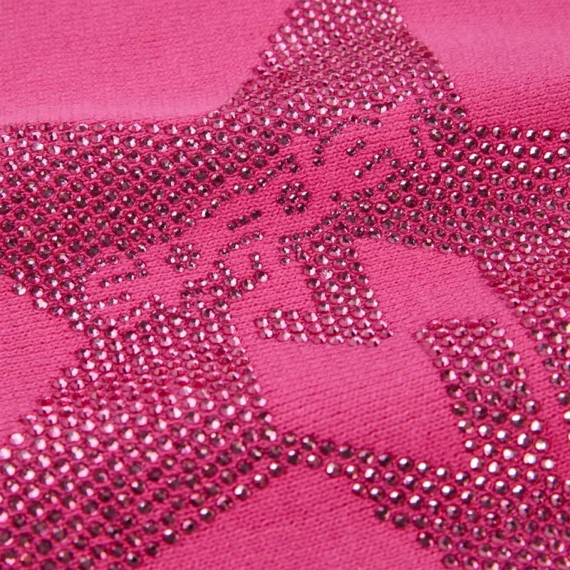 Spider Pink Star Rhinestone Skully Beanie 1