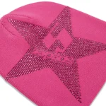 Spider Pink Star Rhinestone Skully Beanie 5