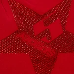 Spider Red Star Rhinestone Skully 6