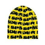 Spider Yellow Fuzzy Logo Skully Beanie 2