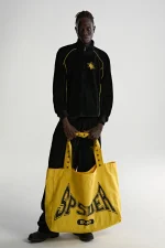 Spider Yellow T F Studded Tote Bag 1