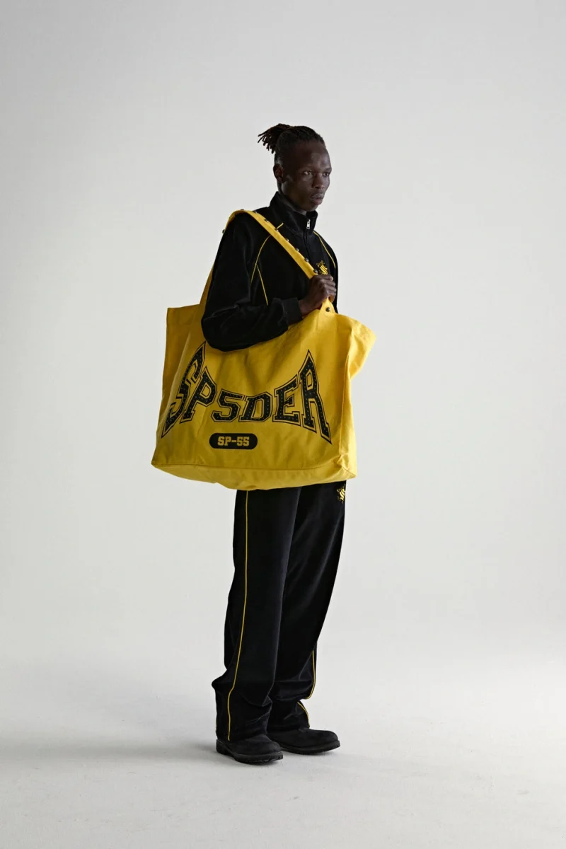Spider Yellow T F Studded Tote Bag 3