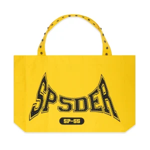Spider Yellow T F Studded Tote Bag