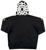 supreme x vanson leathers sp5der web zip up hooded sweatshirt black backside